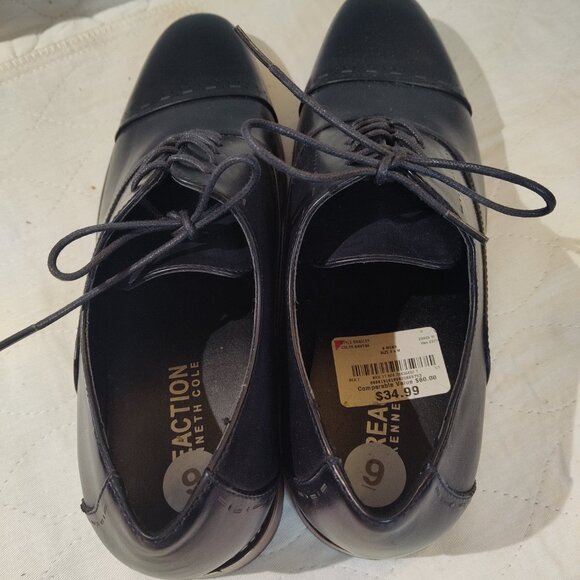 NEW Kenneth Cole Reaction Black Bradley Oxfords Shoes Size 9 main image 7